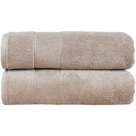 Arkwright Home Aston & Arden Turkish Solid Bath Towel 30x60 Hummus (2pk) BT-TS-3060-18-HMS